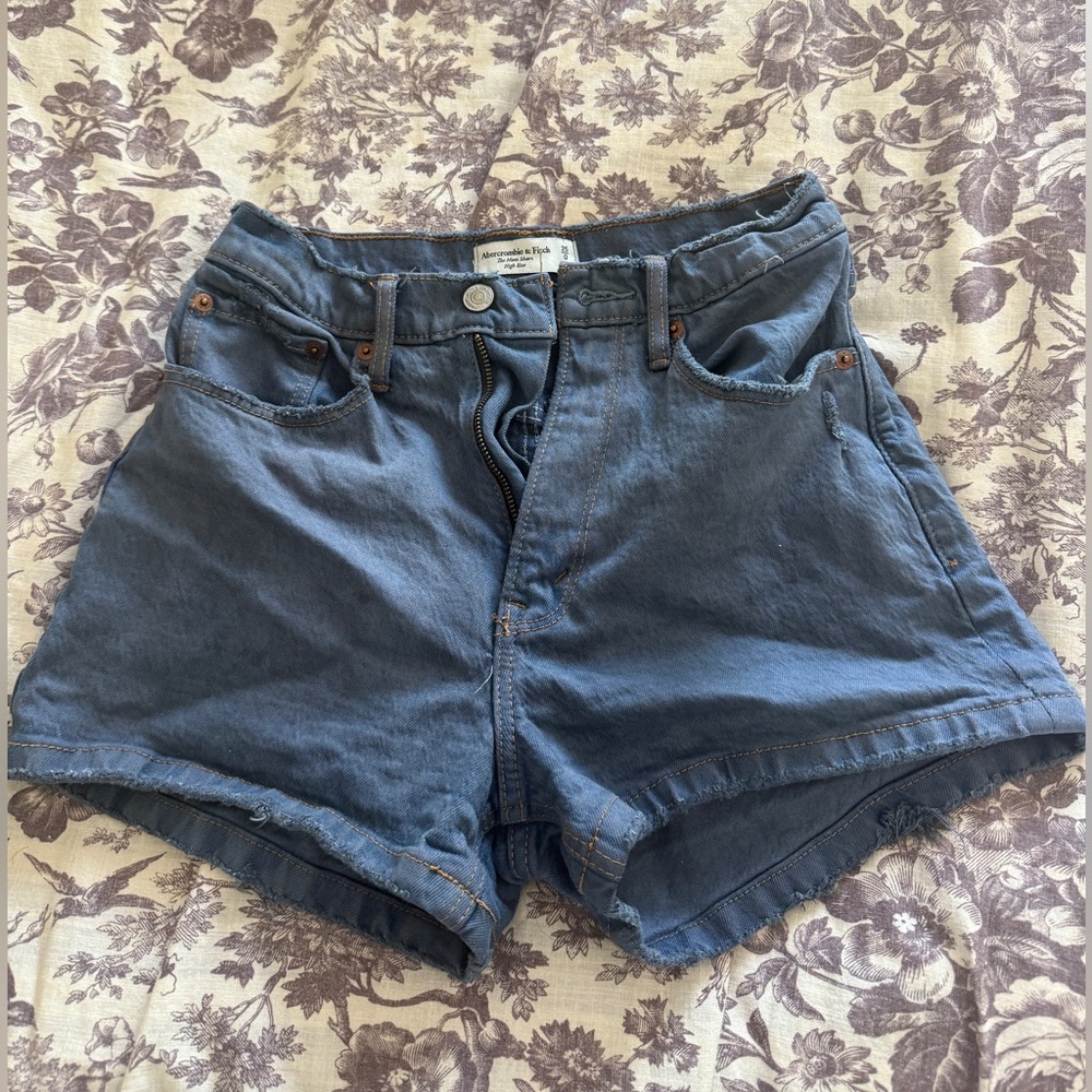 Abercrombie & Fitch Dark Blue Jean Shorts